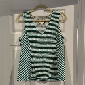 Maeve by Anthropologie - Green and White Stripe Top